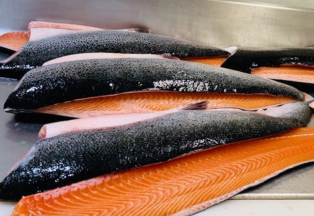 Fresh Faroe Island Salmon Fillet $11.99lb SKIN ON PBO  Seafood Express PA